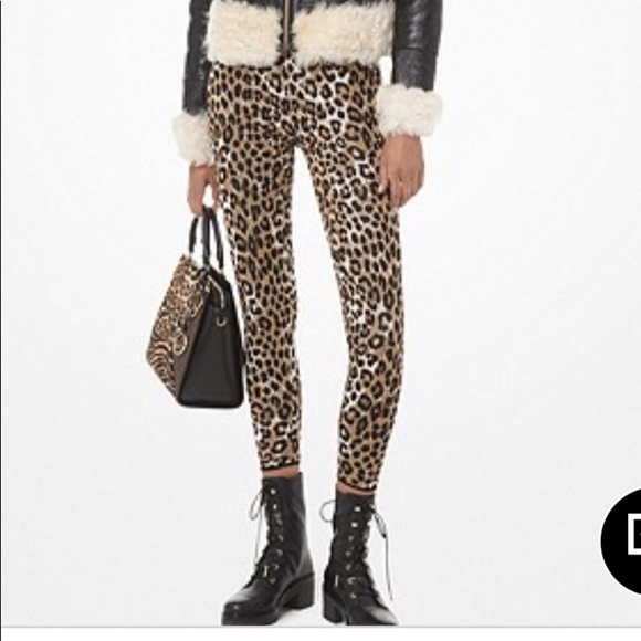 MICHAEL Michael Kors Pants - NWT MICHAEL KORS LEOPARD STRETCH LEGGINGS